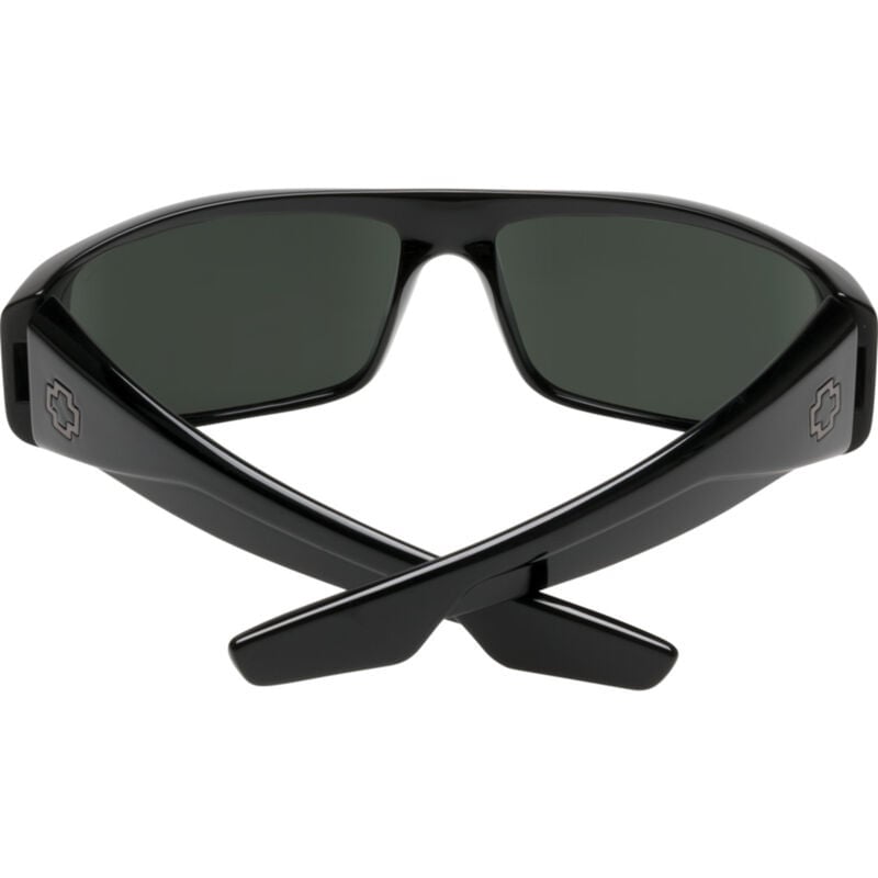 SPY LOGAN SOFT MATTE BLACK SUNGLASSES w/ HAPPY GRY GRN
