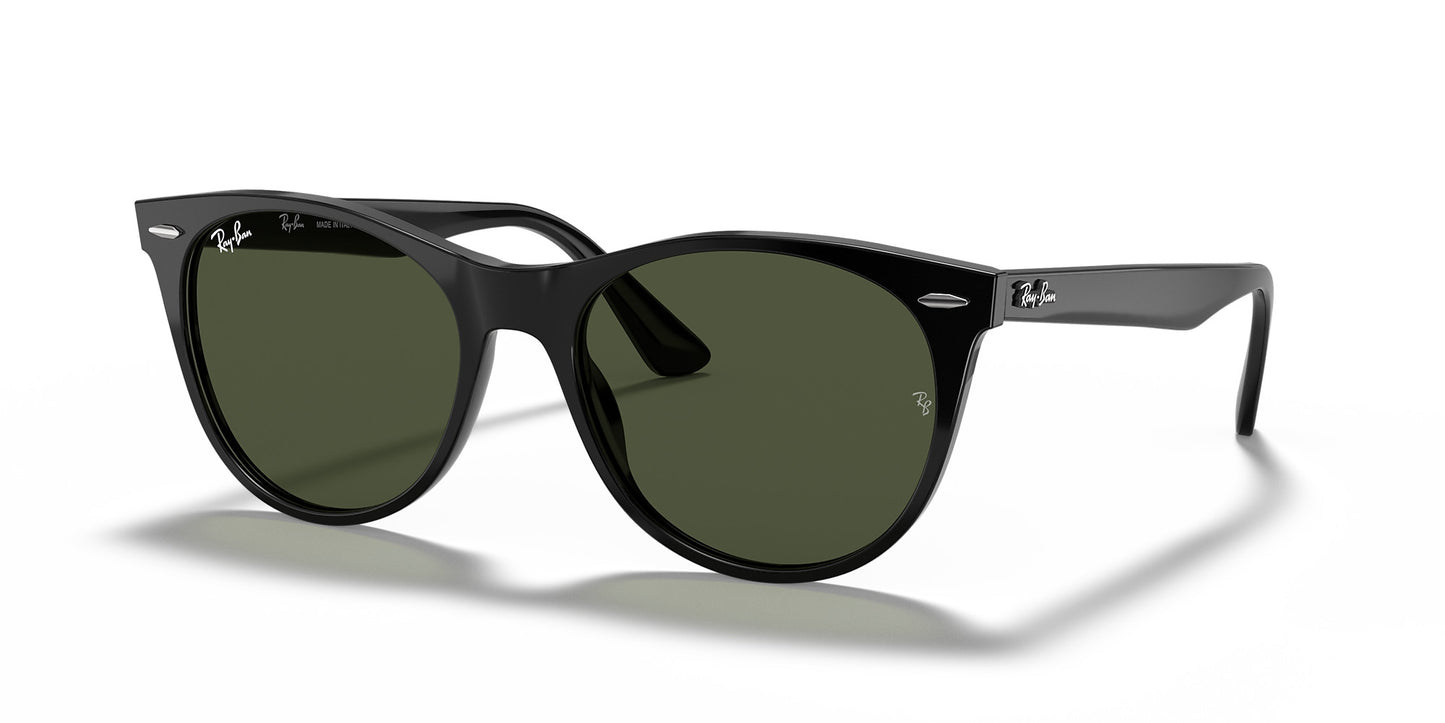 RAY-BAN WAYFARER II SUNGLASSES BLACK w/ G-15 GRN
