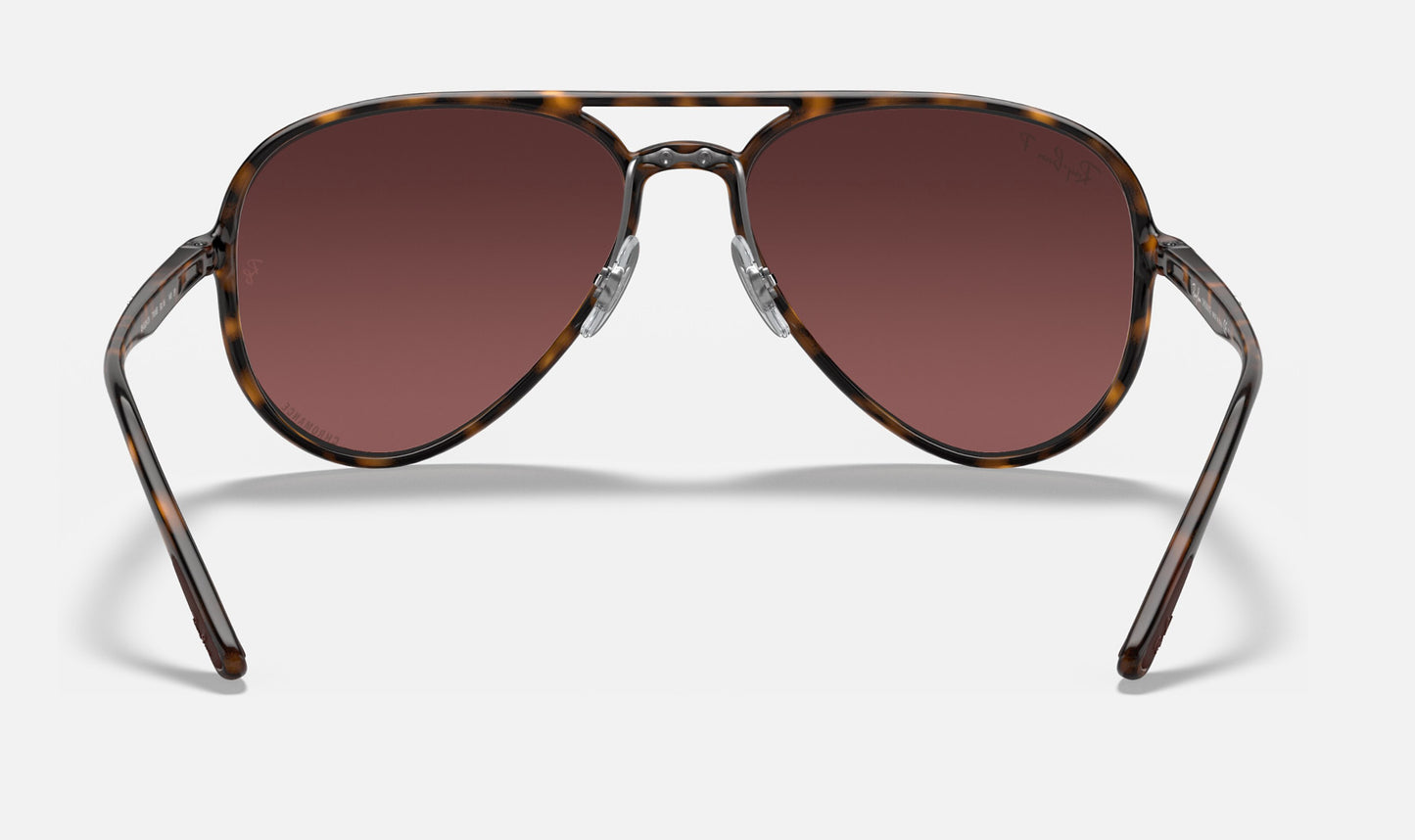 RAY-BAN RB4320CH SUNGLASSES LT HAVANA TORT w/ PLR PURP MIR GLD GRAD