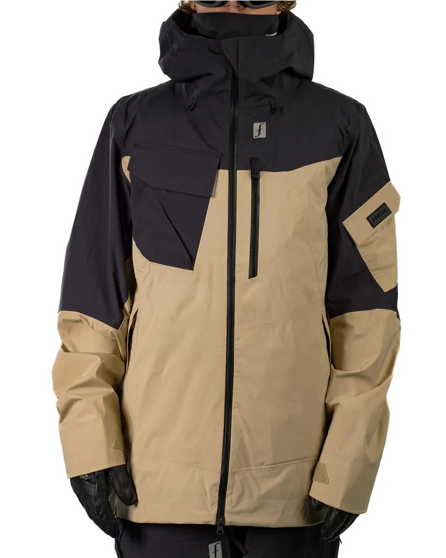 2025 FORUM 3-LAYER BACKCOUNTRY JACKET BLACK/DESERT KHAKI