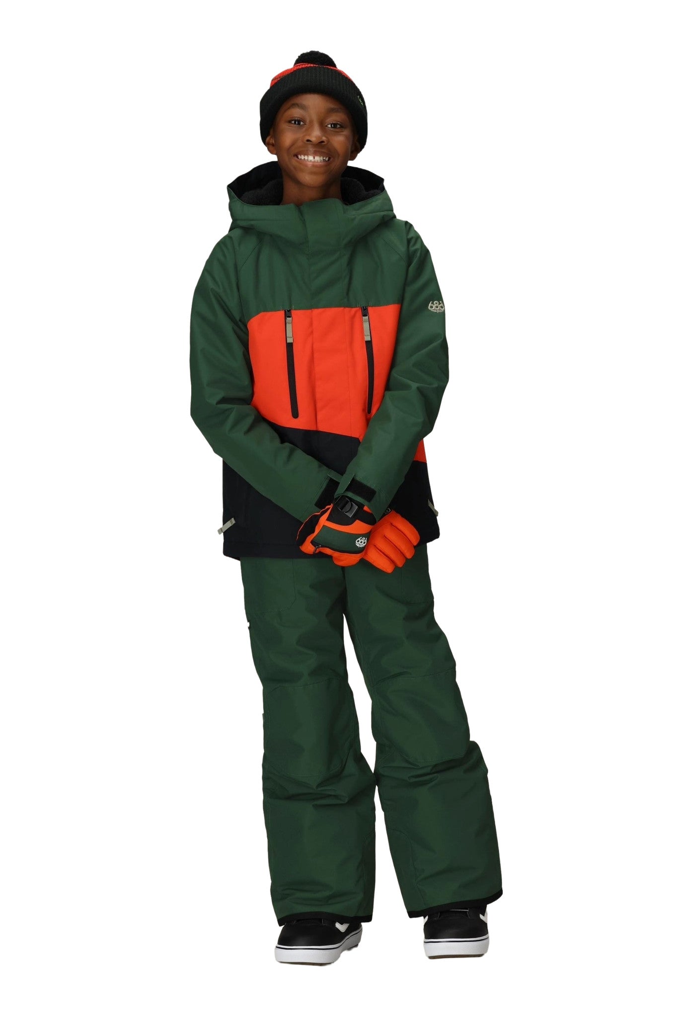 2026 686 BOYS FRONTIER INS BIB MOSS GREEN