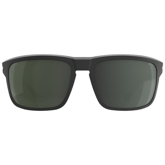 SPY REGION XL ANSI MATTE BLACK SUNGLASSES w/ HAPPY GRY GRN PLR