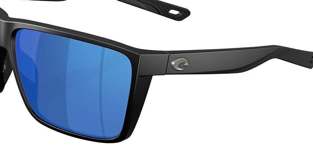 COSTA RINCON II MATTE BLACK SUNGLASSES w/ BLUE MIRROR