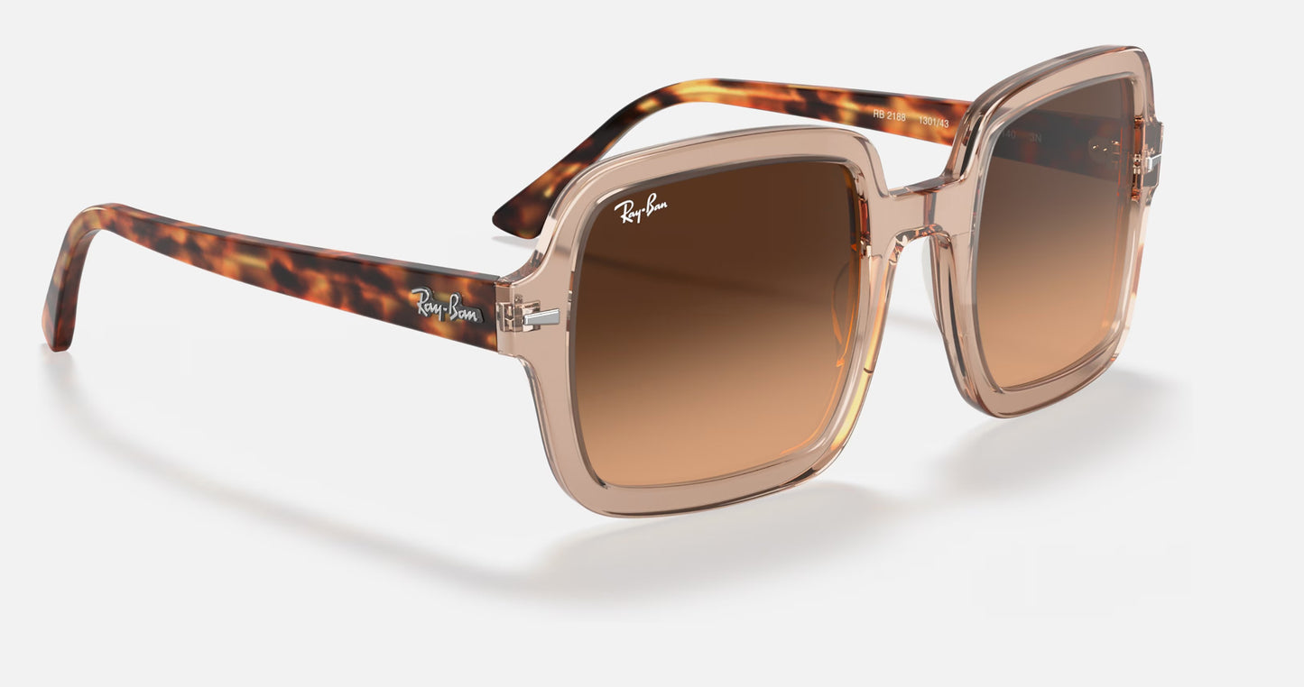 RAY-BAN RB2188 SUNGLASSES TORTOISE w/ B-15 BRN