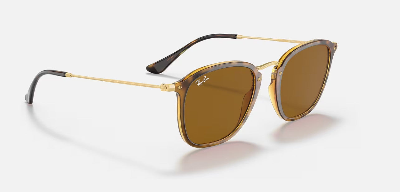 RAY-BAN RB2448 SUNGLASSES LIGHT HAVANA w/B-15 BROWN