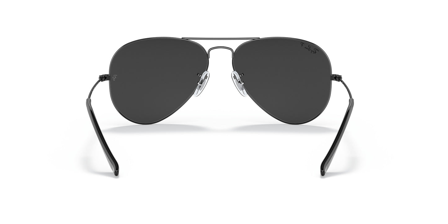 RAY-BAN AVIATOR LARGE METAL SUNGLASSES TOTAL BLACK w/ BLACK