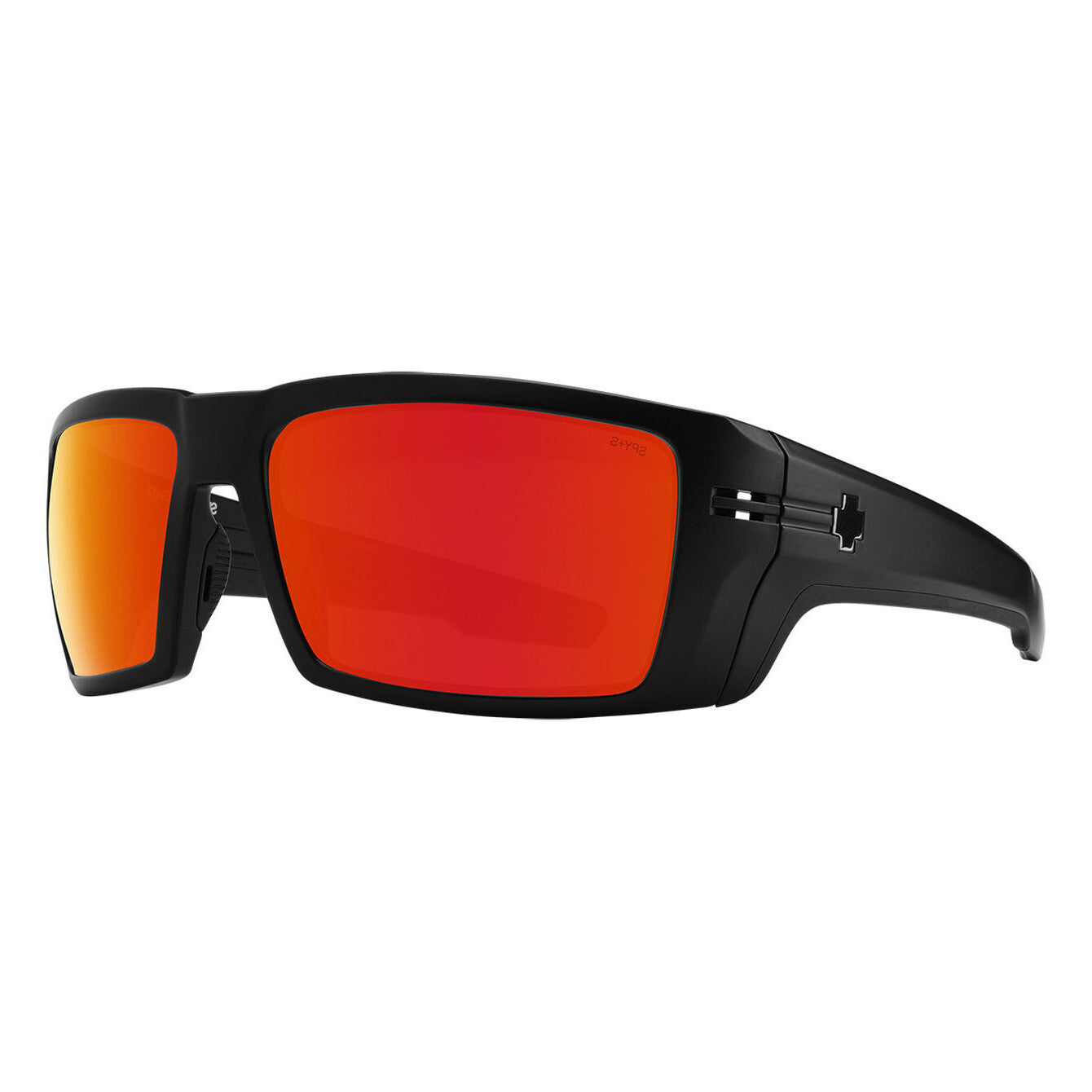 SPY REBAR ANSI RX MATTE BLACK SUNGLASSES w/HPY BRNZ RED MRR