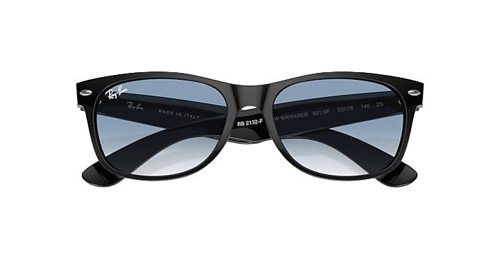 PLX RAY-BAN NEW WAYFARER SUNGLASSES BLACK/BLUE