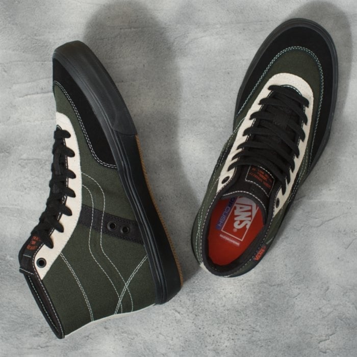 VANS MENS CROCKETT HIGH SHOES SP22 FOREST BLACK