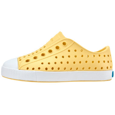 NATIVE JEFFERSON CHILD SHOE SP22 GONE BANANAS YLW/SHELL WHITE