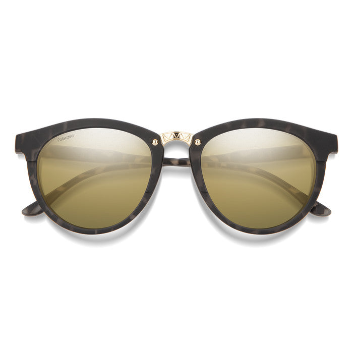 SMITH QUESTA MATTE ASH TORT SUNGLASSES w/ GOLD MIRROR