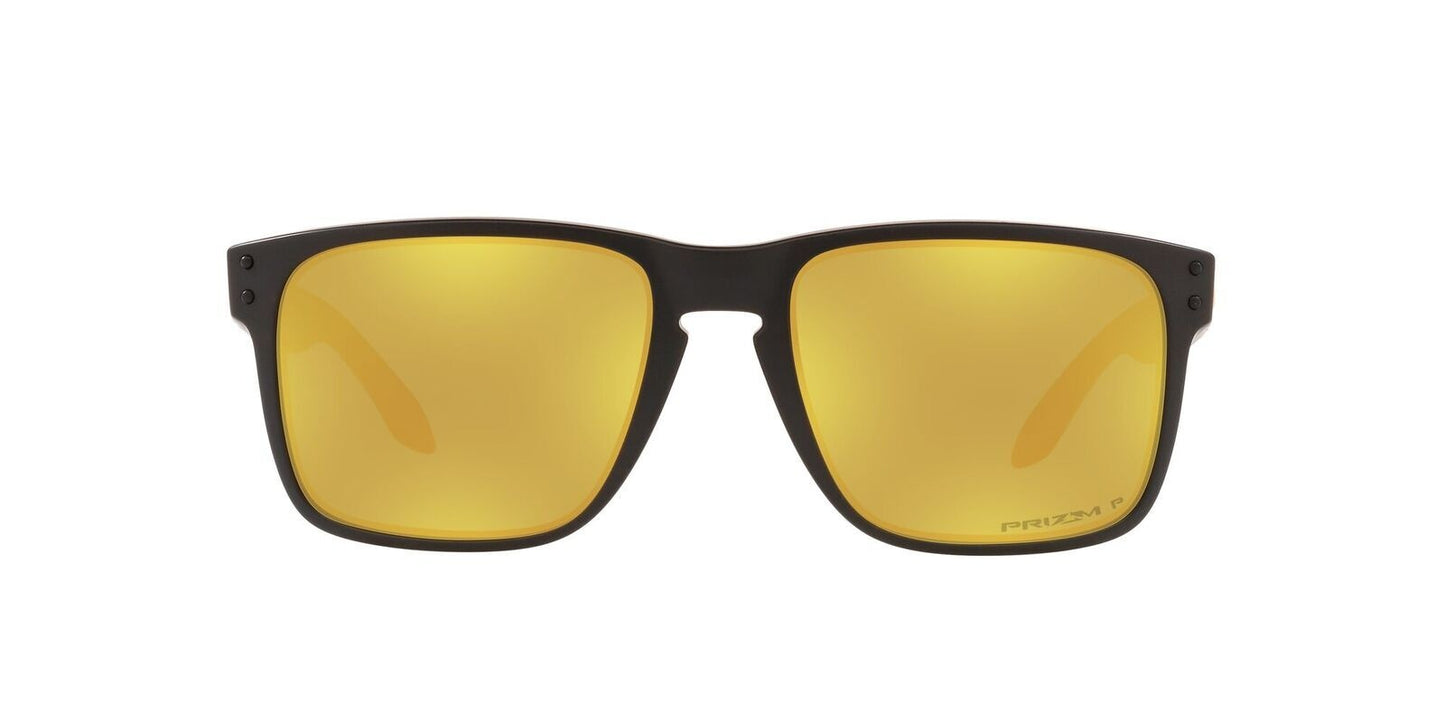 OAKLEY HOLBROOK MATTE CARBON SUNGLASSES w/ PRIZM 24K PLR LENS