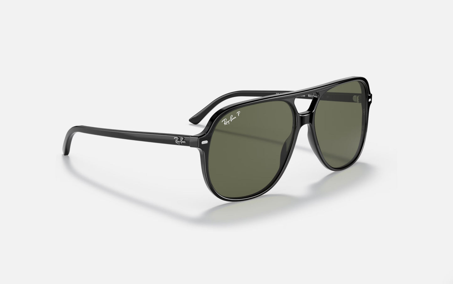 RAY-BAN BILL SUNGLASSES BLACK w/ G-15 PLR GRN