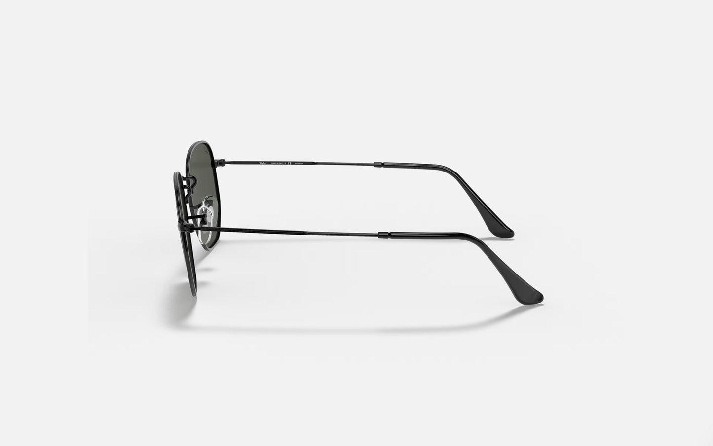 RAY-BAN HEXAGONAL SUNGLASSES BLACK w/ PLR G-15 GRN