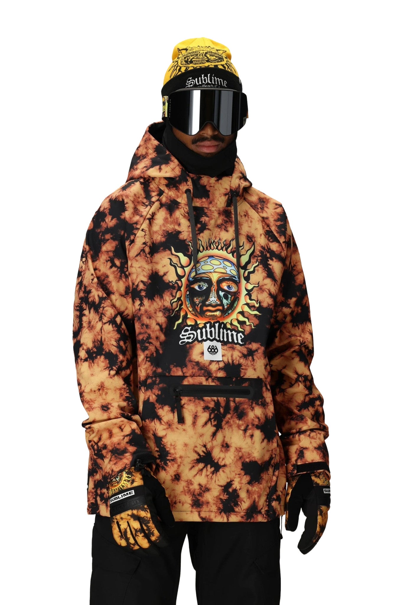 2026 686 WATERPROOF HOODY SBLM ORG TIE DYE