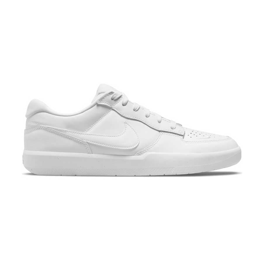 NIKE SB MENS FORCE 58 PREMIUM LEATHER SHOES FA22 WHITE/WHITE