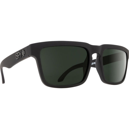 SPY HELM SOFT MATTE BLACK SUNGLASSES w/ HD PLUS GRY GRN