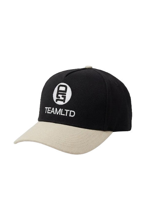 TEAMLTD MENS LOGO SNAPBACK HAT SP26 BLACK/CREAM