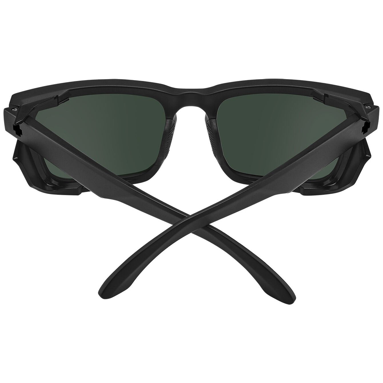 SPY HELM TECH MATTE BLACK SUNGLASSES w/ HAPPY GRY GRN PLR