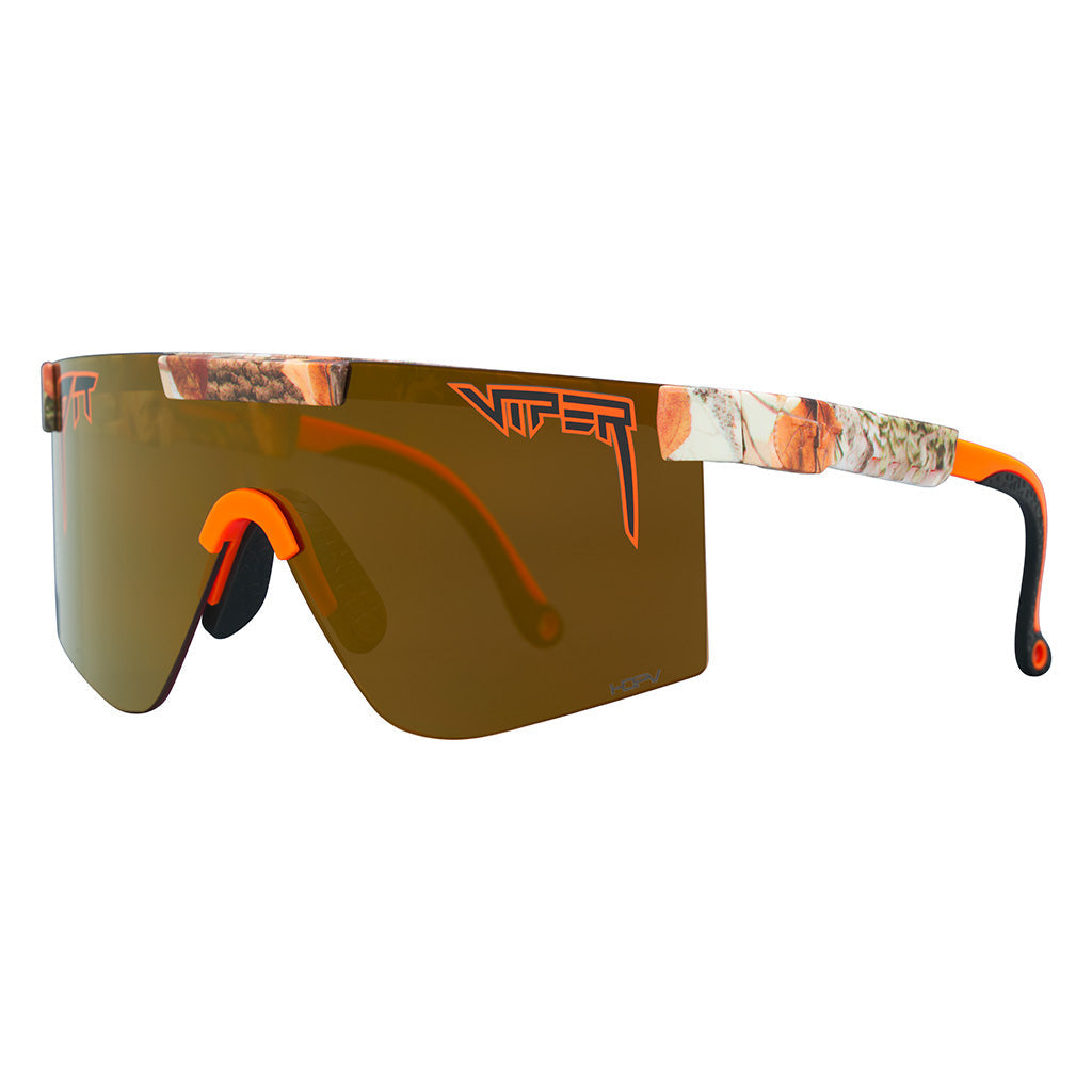 PIT VIPER THE ORIGINAL ACTUALBUSH WIDE SUNGLASSES w/HDPV PLR GOLD