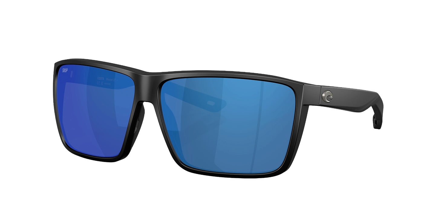 COSTA RINCON II MATTE BLACK SUNGLASSES w/ BLUE MIRROR