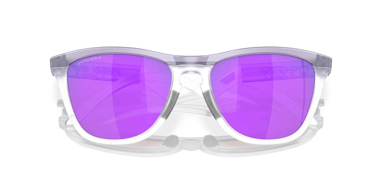OAKLEY FROGSKINS HYBRID TRANS LILAC/CLEAR SUNGLASSES w/ PRIZM VIOLET LENS