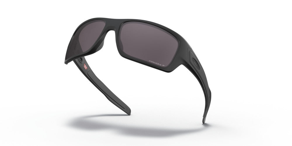 OAKLEY TURBINE MATTE BLK SUNGLASSES w/ PRIZM GRY PLR LENS
