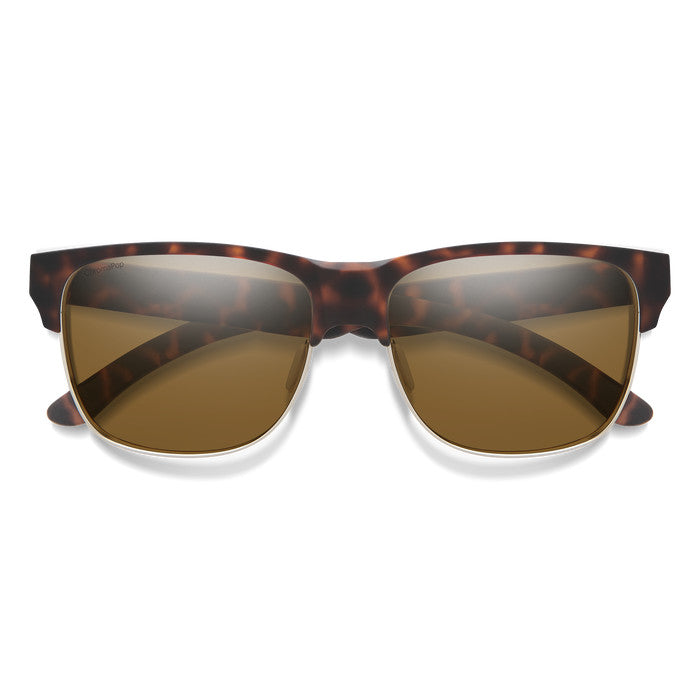 SMITH LOWDOWN SPLIT MATTE TORT SUNGLASSES W/CP PLR BRN