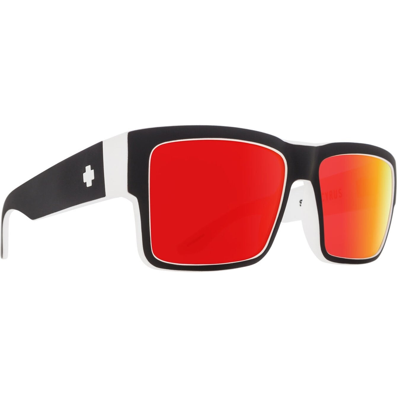 SPY CYRUS WHITEWALL SUNGLASSES w/ HAPPY GRY GRN RED SPCT MRR