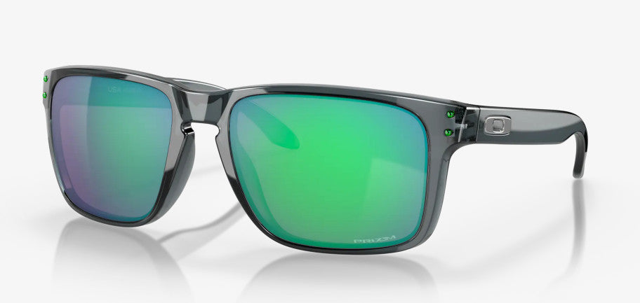 OAKLEY HOLBROOK XL CRYSTAL BLACK SUNGLASSES w/PRIZM JADE