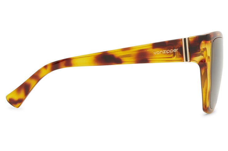 VONZIPPER OVERTURE SPOTTED TORT SUNGLASSES w/ WLD VNTG GRY PLR LENS