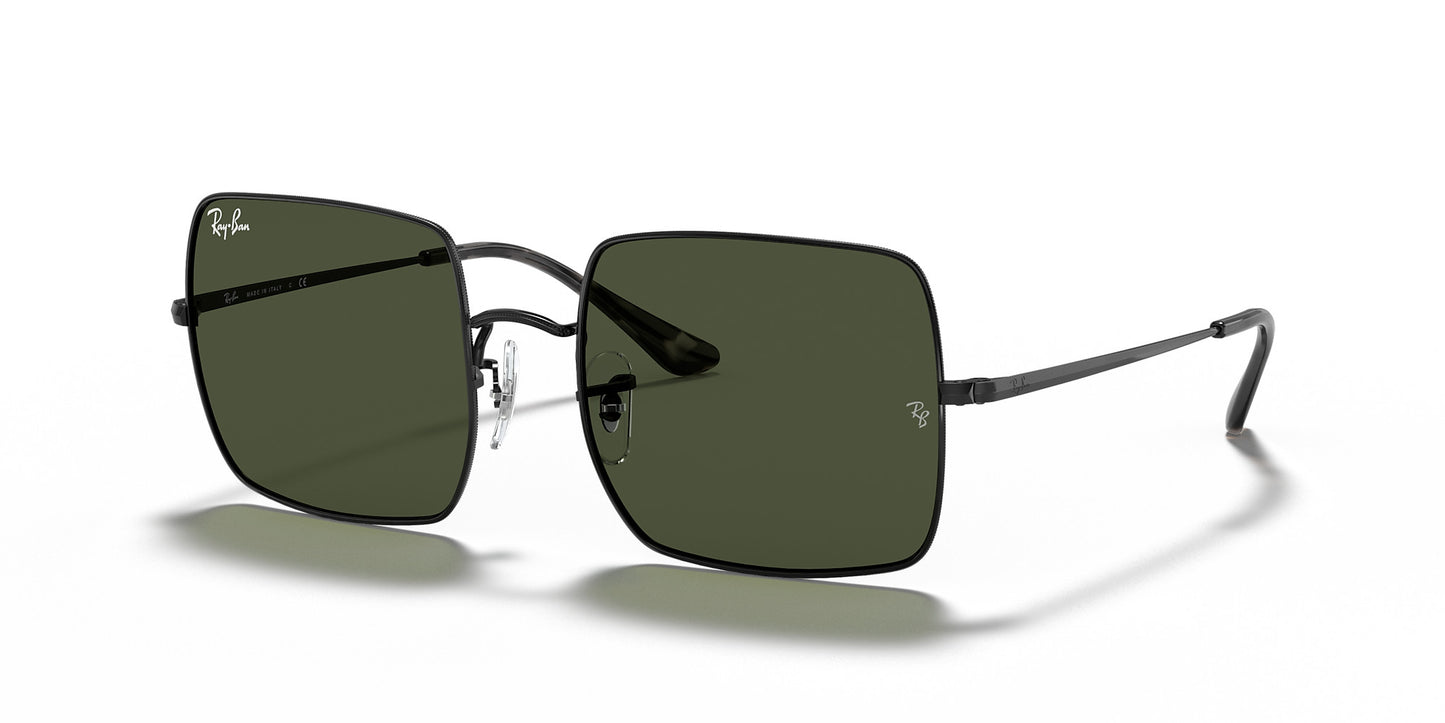 RAY-BAN SQUARE 1971 SUNGLASSES BLACK w/ G-15 GRN