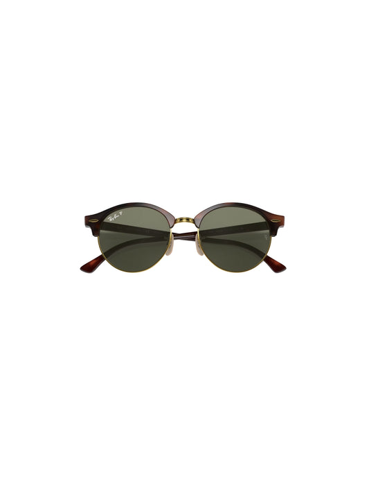 RAY-BAN CLUBROUND SUNGLASSES RED HAVANA w/ G-15 GRN