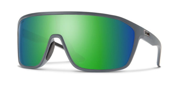 SMITH BOOMTOWN MATTE CEMENT SUNGLASSES W/CP PLR GREEN MIR