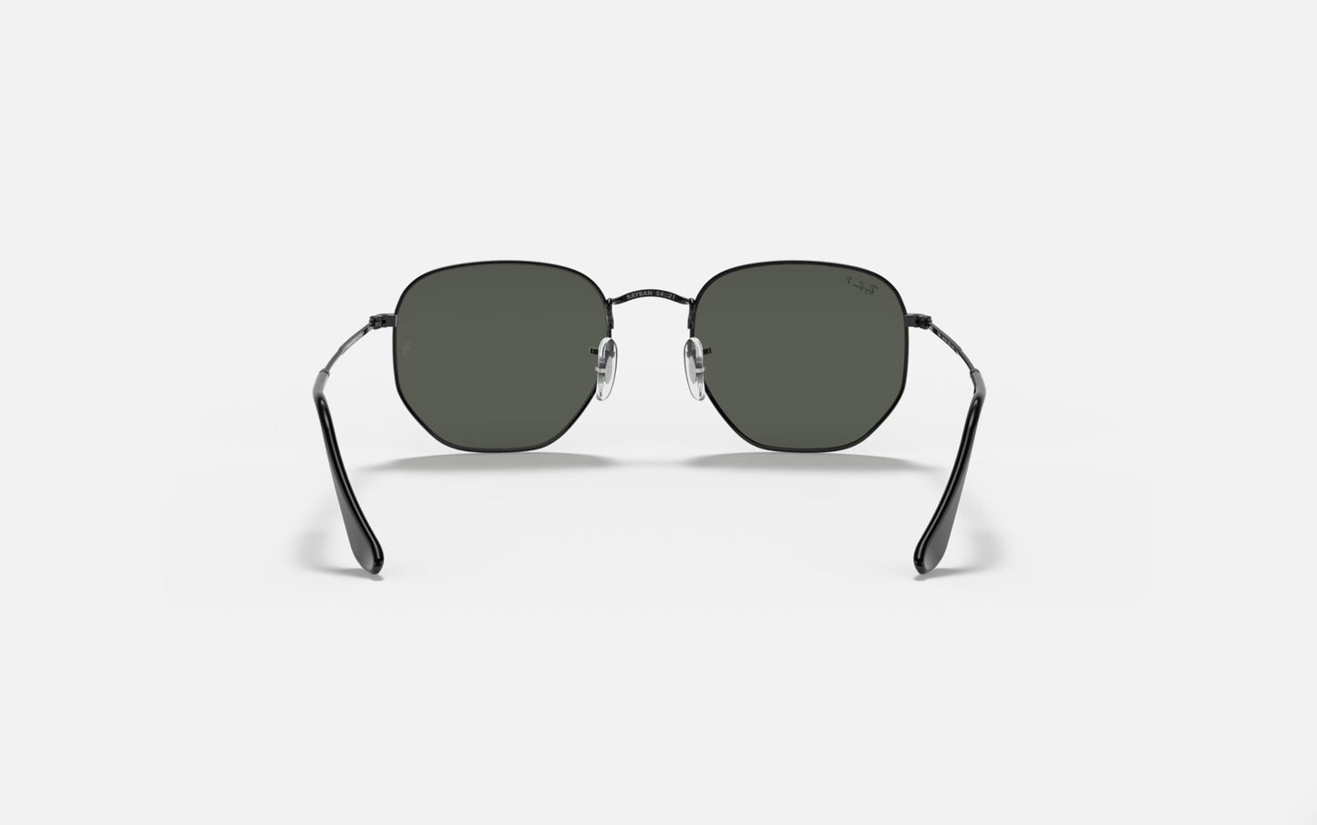RAY-BAN HEXAGONAL SUNGLASSES BLACK w/ PLR G-15 GRN