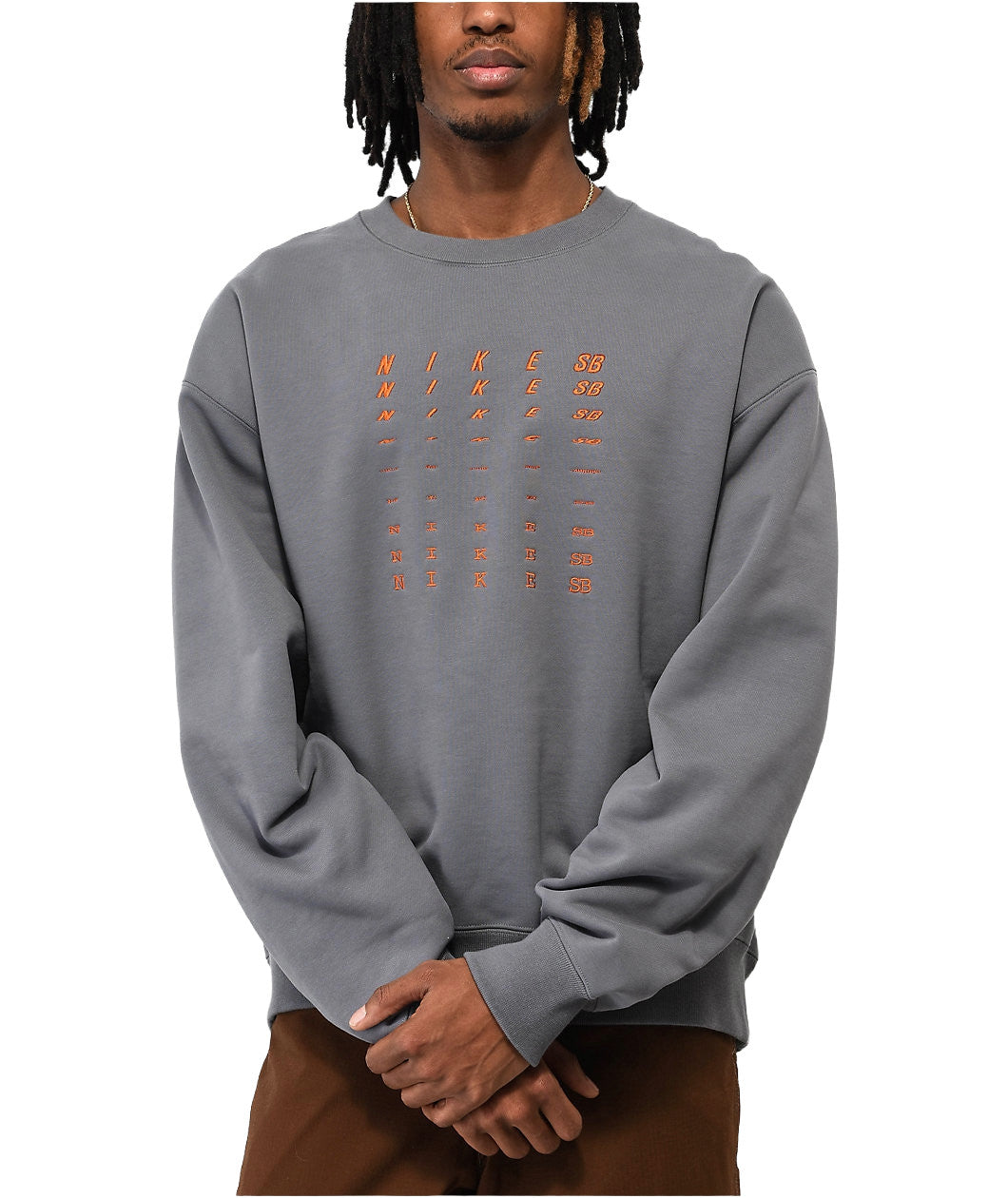 NIKE SB MENS FADE GFX CREW NECK HO23 (084) SMOKE GREY