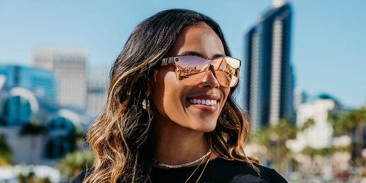 BLENDERS MILLENIA X2 LION HEART MT CRYSTAL TORT SUNGLASSES w/ CHAM PLR LENS
