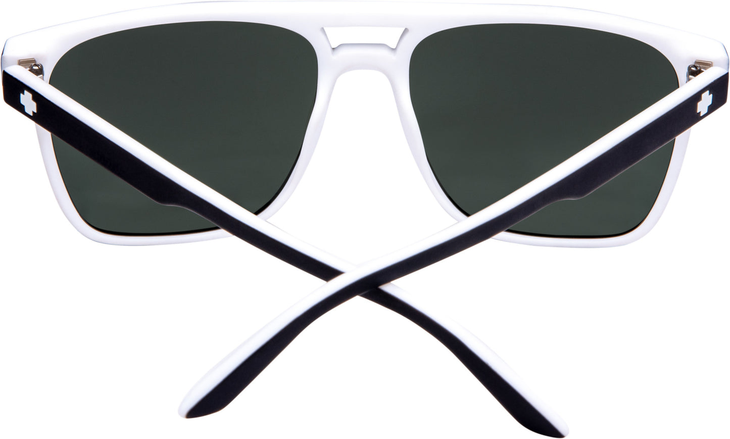 SPY CZAR WHITEWALL SUNGLASSES w/ HD PLUS GRY GRN PLAT SPEC MRR