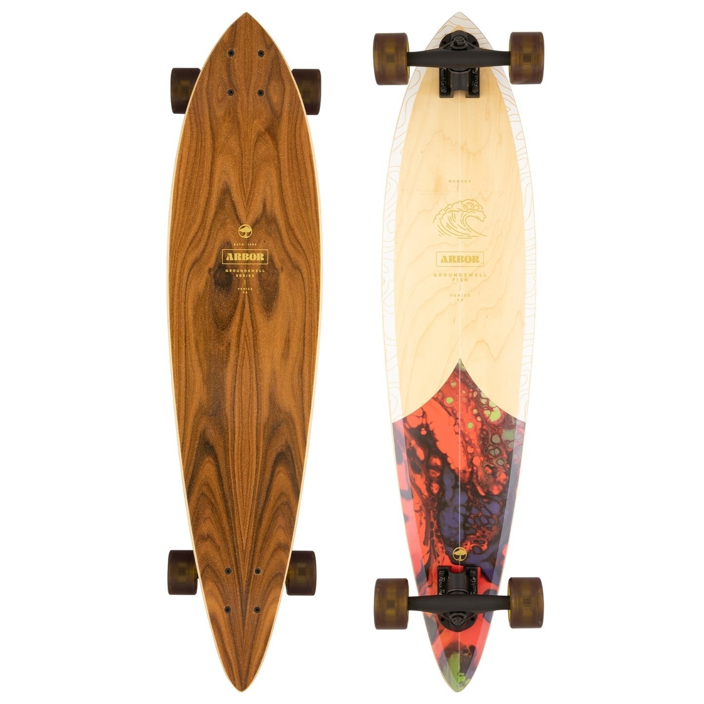 ARBOR GROUNDSWELL FISH PINTAIL LONGBOARD COMPLETE 37"