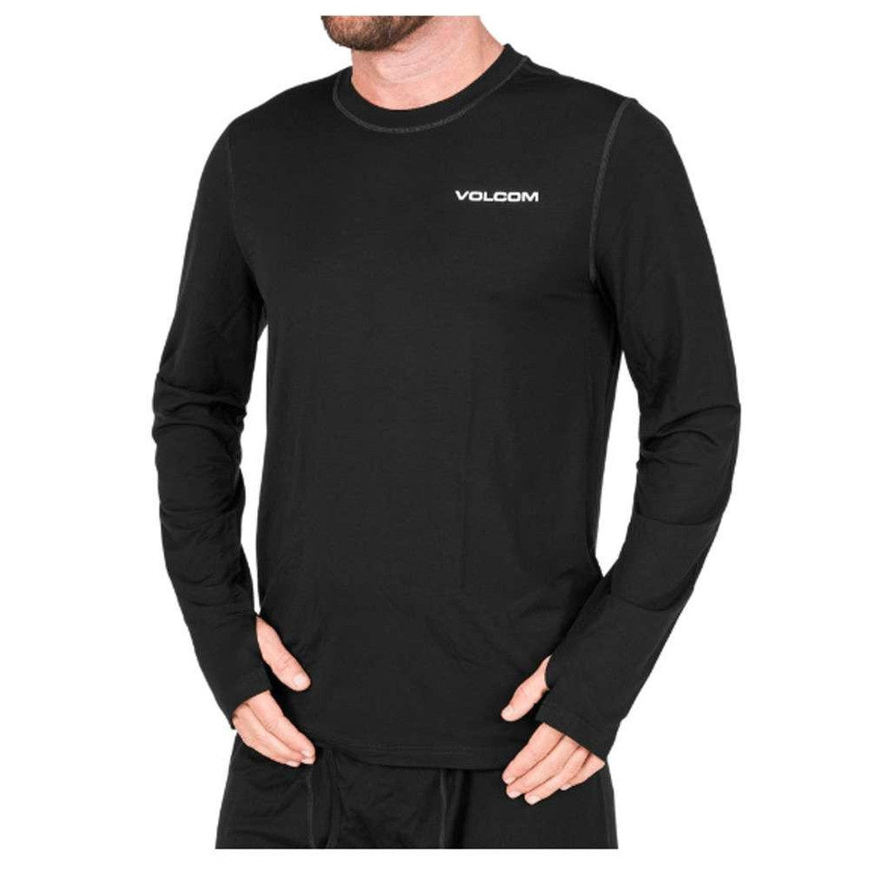 2025 VOLCOM MERINO BLEND BASE LAYER CREW BLACK