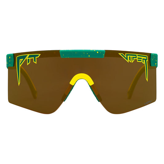 PIT VIPER THE STRAYA ORIGINAL NARROW SUNGLASSES w/HDPV POLARIZED GOLD