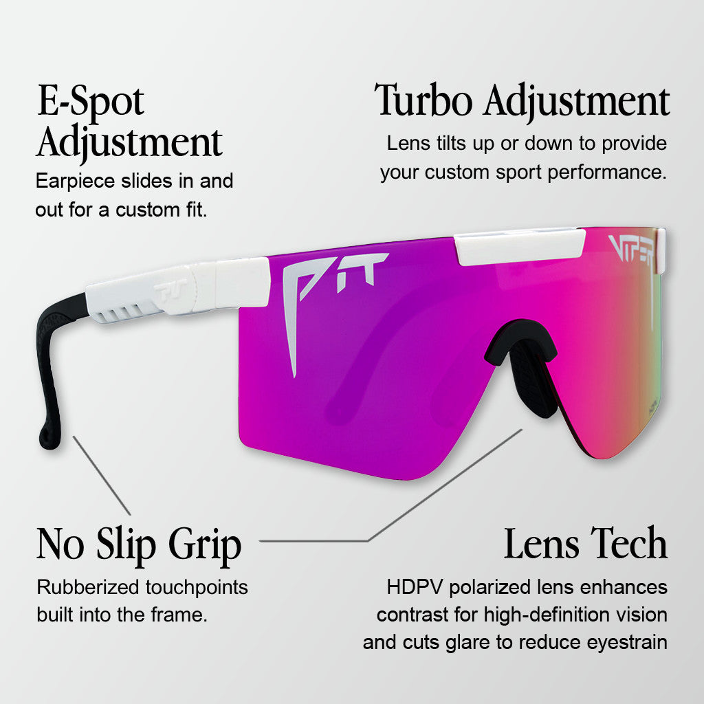 PIT VIPER THE ORIGINAL ACTUALBUSH NARROW SUNGLASSES w/HDPV PLR GOLD
