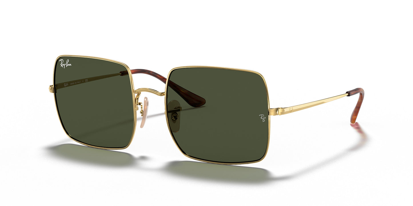 RAY-BAN SQUARE 1971 SUNGLASSES GOLD w/ G-15 GRN