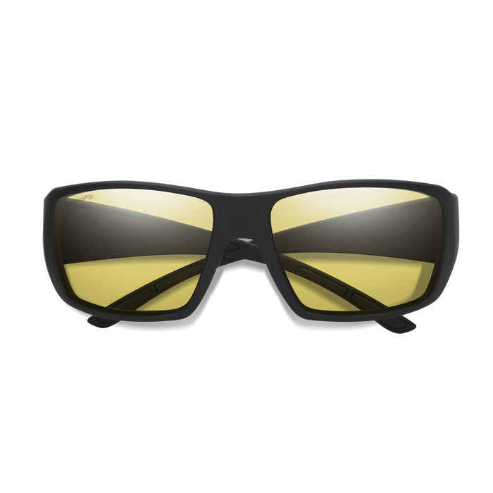 SMITH GUIDES CHOICE XL MATTE BLACK SUNGLASSES w/ CP GLASS PLR LL YELLOW
