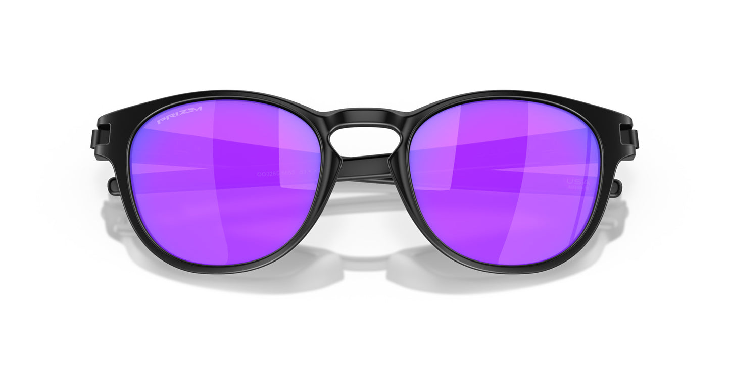 OAKLEY LATCH KEY MATTE BLK SUNGLASSES w/ PRIZM VIOLET