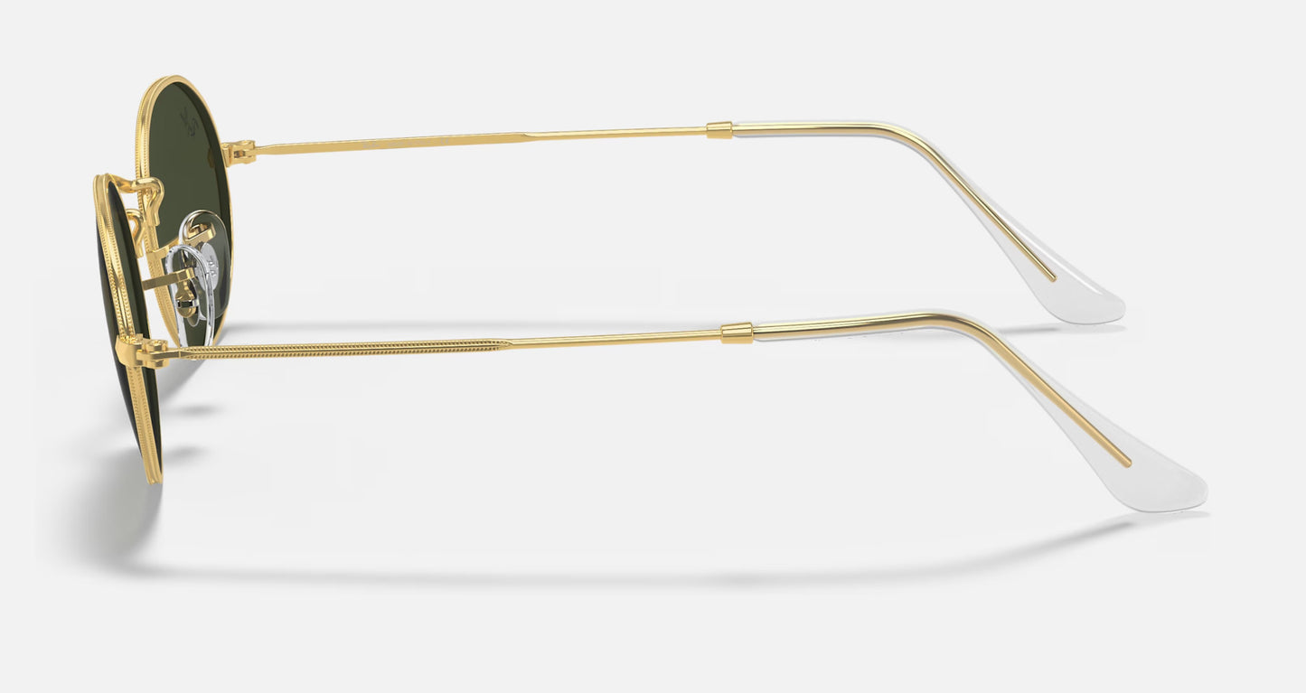 RAY-BAN OVAL SUNGLASSES LEGEND GOLD w/ G-15 GRN