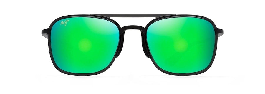 MAUI JIM KEOKEA TRANS GRY SUNGLASSES w/ GRN MIR PLR LENS