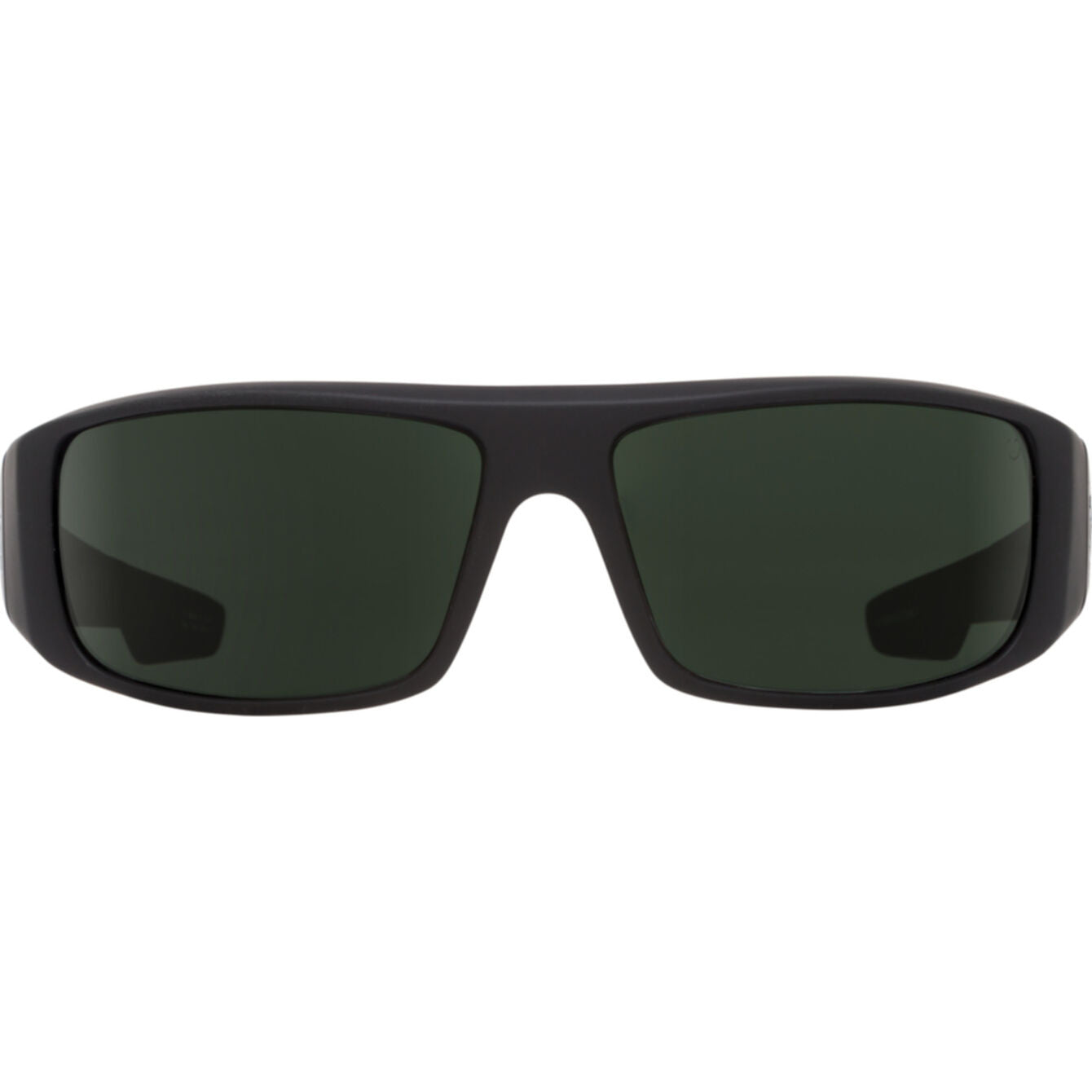 SPY LOGAN SOFT MATTE BLACK SUNGLASSES w/ HD PLUS GRY GRN