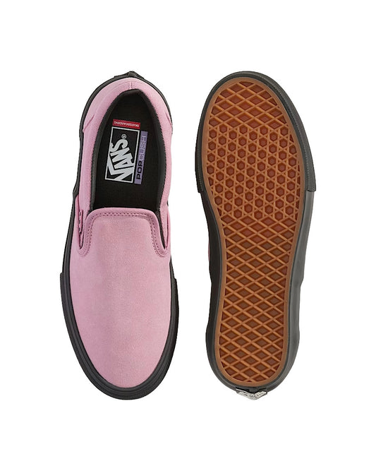 VANS MENS SKATE SLIP ON SHOES FA25 (PIB) PINK/BLACK