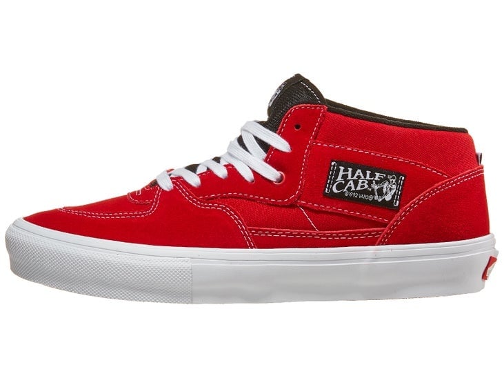 VANS MENS SHOES SKATE HALF CAB SHOES SP24 (Y52) RED/WHITE